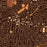 Webster Groves St. Louis Map Print in Ember Style Zoomed In Close Up Showing Details