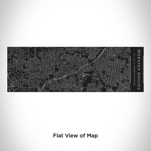 Rendered View of Webster Groves St. Louis Map Engraving on 10oz Stainless Steel Insulated Cup with Sliding Lid in Black