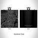 Rendered View of Webster Groves St. Louis Map Engraving on 6oz Stainless Steel Flask in Black