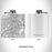 Rendered View of Webster Groves St. Louis Map Engraving on 6oz Stainless Steel Flask in White