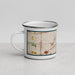 Left View Custom Webster Groves St. Louis Map Enamel Mug in Woodblock