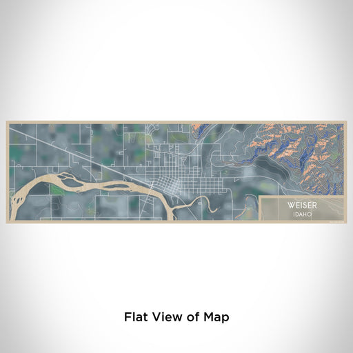Flat View of Map Custom Weiser Idaho Map Enamel Mug in Afternoon