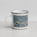 Left View Custom Weiser Idaho Map Enamel Mug in Afternoon