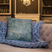 Custom Weiser Idaho Map Throw Pillow in Afternoon on Cream Colored Couch