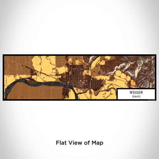 Flat View of Map Custom Weiser Idaho Map Enamel Mug in Ember