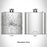 Rendered View of Weiser Idaho Map Engraving on 6oz Stainless Steel Flask