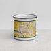 Front View Custom Weiser Idaho Map Enamel Mug in Woodblock