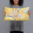 Person holding 20x12 Custom Weiser Idaho Map Throw Pillow in Woodblock