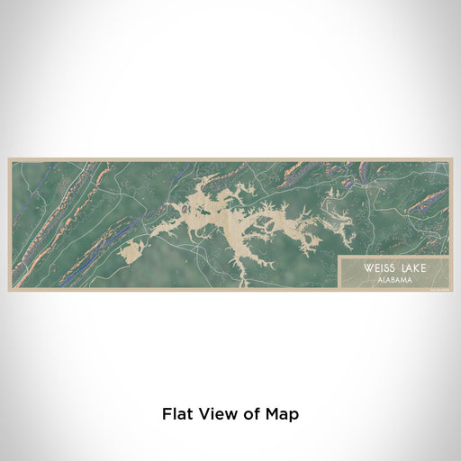 Flat View of Map Custom Weiss Lake Alabama Map Enamel Mug in Afternoon