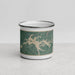 Front View Custom Weiss Lake Alabama Map Enamel Mug in Afternoon