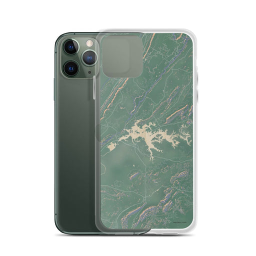 Custom Weiss Lake Alabama Map Phone Case in Afternoon