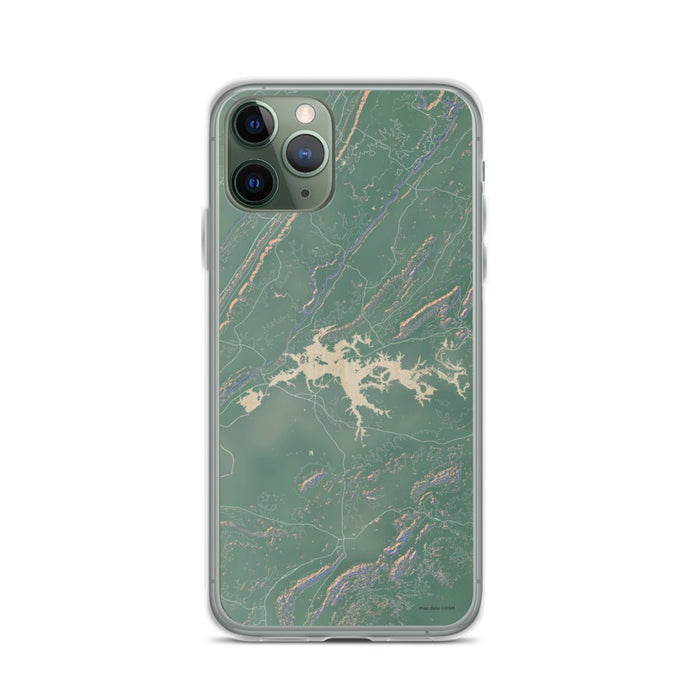 Custom iPhone 11 Pro Weiss Lake Alabama Map Phone Case in Afternoon