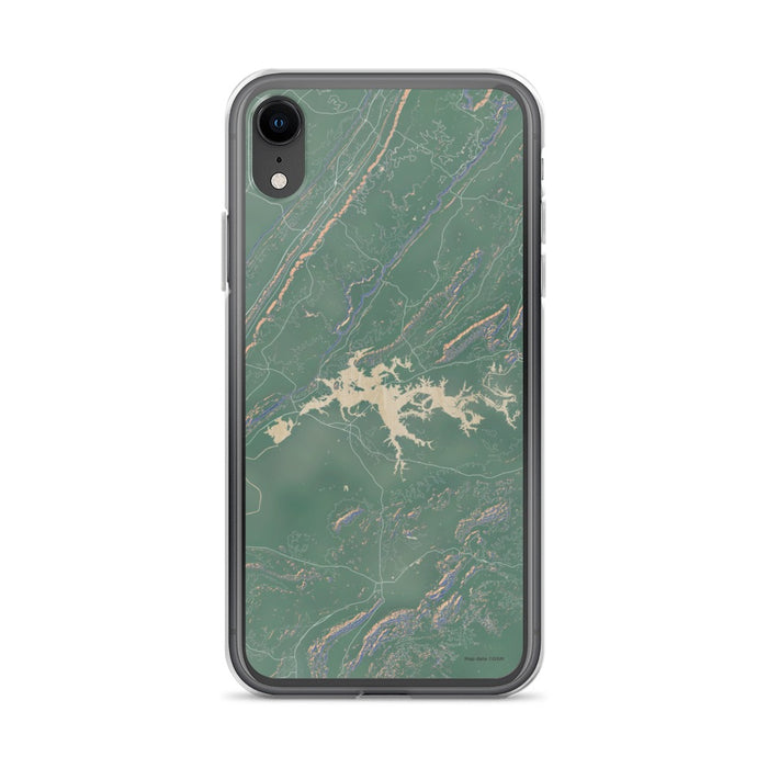Custom iPhone XR Weiss Lake Alabama Map Phone Case in Afternoon