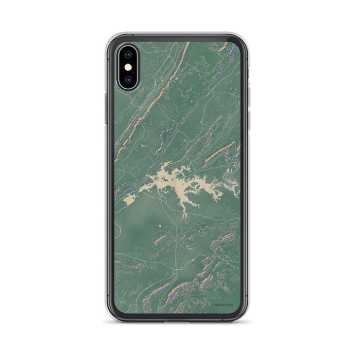Custom iPhone XS Max Weiss Lake Alabama Map Phone Case in Afternoon