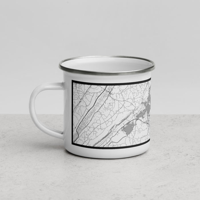 Left View Custom Weiss Lake Alabama Map Enamel Mug in Classic
