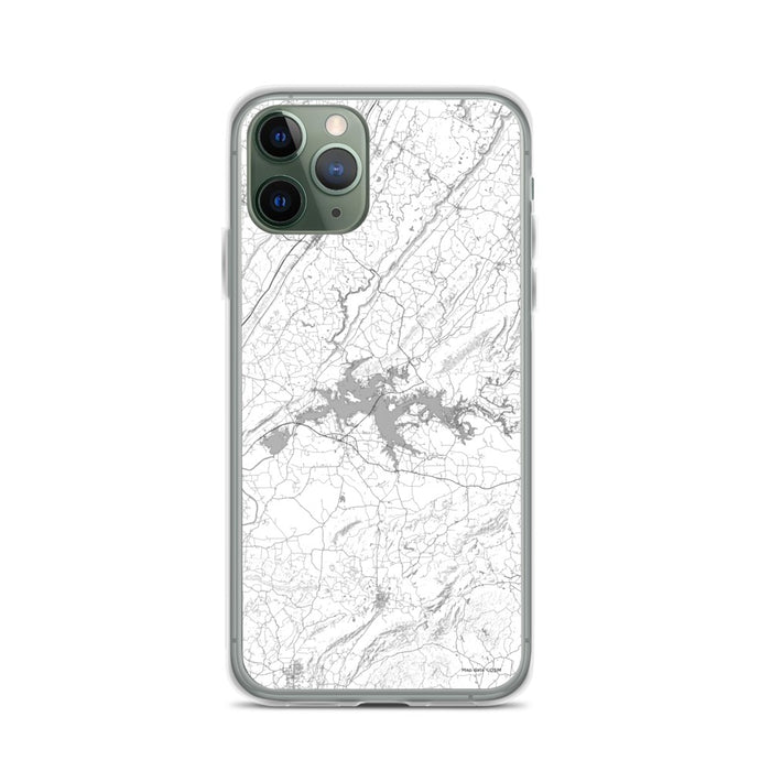 Custom iPhone 11 Pro Weiss Lake Alabama Map Phone Case in Classic