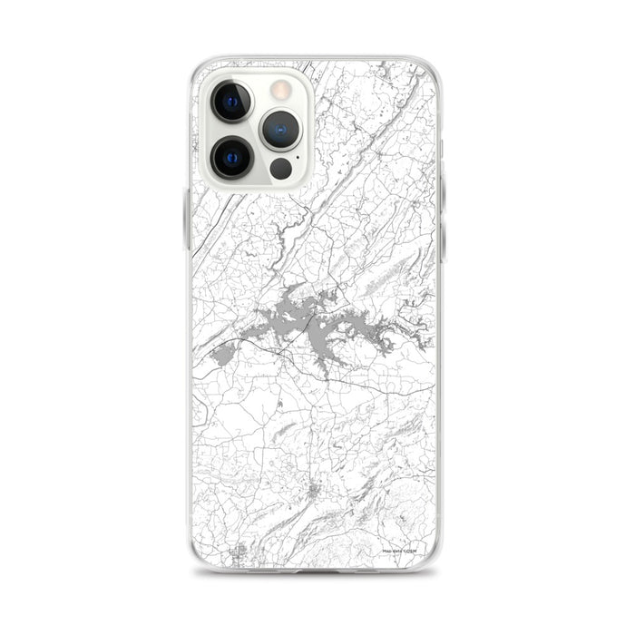 Custom iPhone 12 Pro Max Weiss Lake Alabama Map Phone Case in Classic