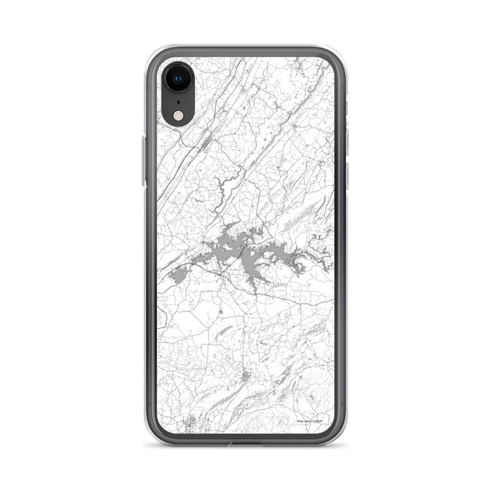 Custom iPhone XR Weiss Lake Alabama Map Phone Case in Classic