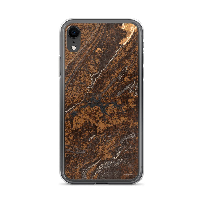 Custom iPhone XR Weiss Lake Alabama Map Phone Case in Ember