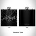 Rendered View of Weiss Lake Alabama Map Engraving on 6oz Stainless Steel Flask in Black
