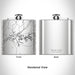 Rendered View of Weiss Lake Alabama Map Engraving on 6oz Stainless Steel Flask