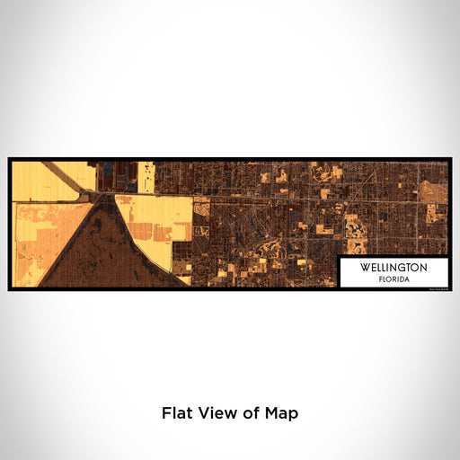 Flat View of Map Custom Wellington Florida Map Enamel Mug in Ember