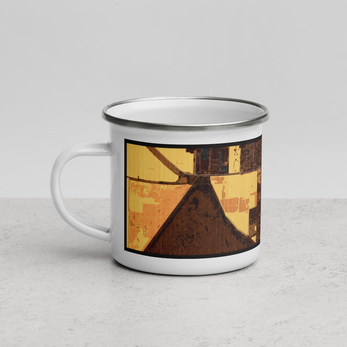 Left View Custom Wellington Florida Map Enamel Mug in Ember