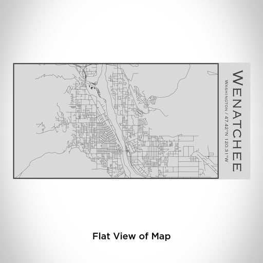 Rendered View of Wenatchee Washington Map Engraving on 17oz Stainless Steel Insulated Cola Bottle