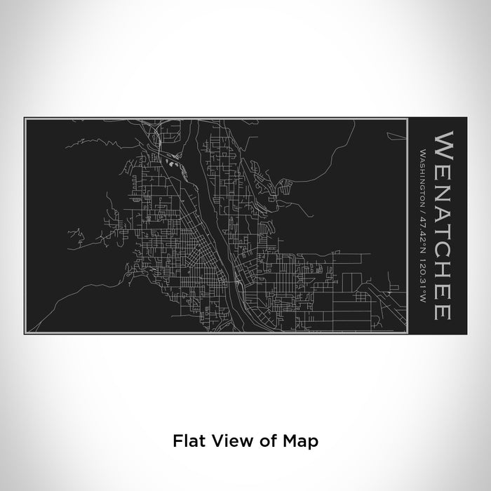 Rendered View of Wenatchee Washington Map Engraving on 17oz Stainless Steel Insulated Cola Bottle in Black