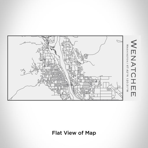 Rendered View of Wenatchee Washington Map Engraving on 17oz Stainless Steel Insulated Cola Bottle in White