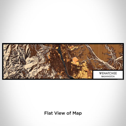 Flat View of Map Custom Wenatchee Washington Map Enamel Mug in Ember