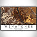 Wenatchee Washington Map Print Landscape Orientation in Ember Style With Shaded Background