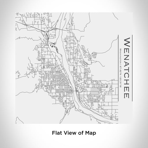 Rendered View of Wenatchee Washington Map Engraving on 17oz Stainless Steel Insulated Tumbler in White