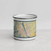 Front View Custom Wenatchee Washington Map Enamel Mug in Woodblock