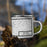 Right View Custom Wendell North Carolina Map Enamel Mug in Classic on Grass With Trees in Background