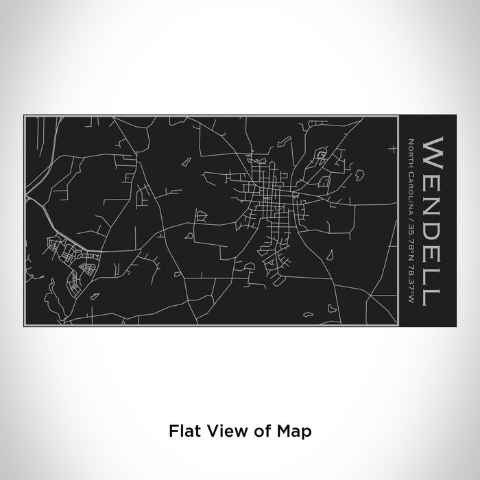 Rendered View of Wendell North Carolina Map Engraving on 17oz Stainless Steel Insulated Cola Bottle in Black