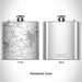 Rendered View of Wendell North Carolina Map Engraving on 6oz Stainless Steel Flask