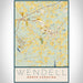 Wendell North Carolina Map Print Portrait Orientation in Woodblock Style With Shaded Background