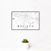 12x18 Weslaco Texas Map Print Landscape Orientation in Classic Style With Small Cactus Plant in White Planter