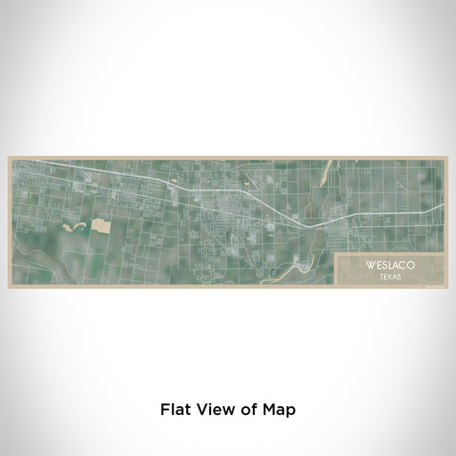 Flat View of Map Custom Weslaco Texas Map Enamel Mug in Afternoon