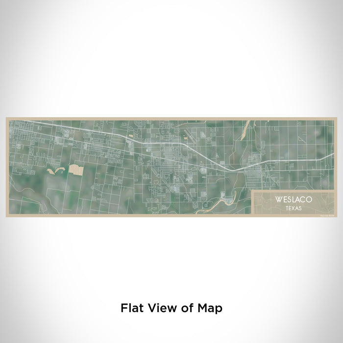 Flat View of Map Custom Weslaco Texas Map Enamel Mug in Afternoon
