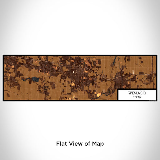 Flat View of Map Custom Weslaco Texas Map Enamel Mug in Ember