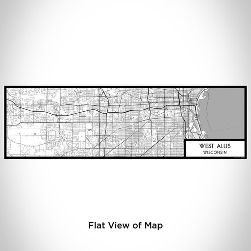 Flat View of Map Custom West Allis Wisconsin Map Enamel Mug in Classic