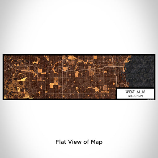Flat View of Map Custom West Allis Wisconsin Map Enamel Mug in Ember