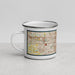 Left View Custom West Allis Wisconsin Map Enamel Mug in Woodblock