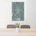 24x36 West Bend Wisconsin Map Print Portrait Orientation in Afternoon Style Behind 2 Chairs Table and Potted Plant