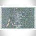 West Bend Wisconsin Map Print Landscape Orientation in Afternoon Style With Shaded Background