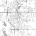 West Bend Wisconsin Map Print in Classic Style Zoomed In Close Up Showing Details