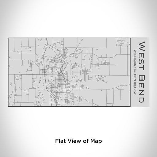 Rendered View of West Bend Wisconsin Map Engraving on 17oz Stainless Steel Insulated Cola Bottle
