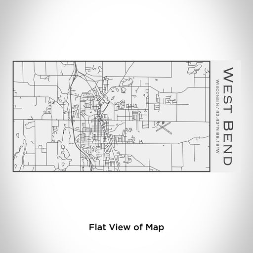 Rendered View of West Bend Wisconsin Map Engraving on 17oz Stainless Steel Insulated Cola Bottle in White